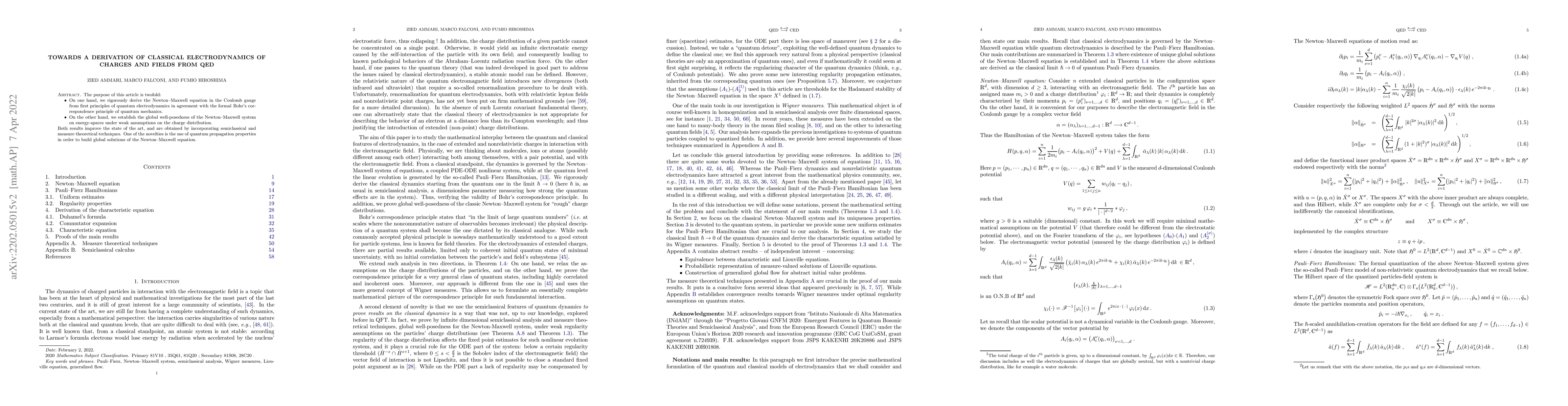 Thumbnail for Towards a derivation of Classical ElectroDynamics of charges and fields
  from QED