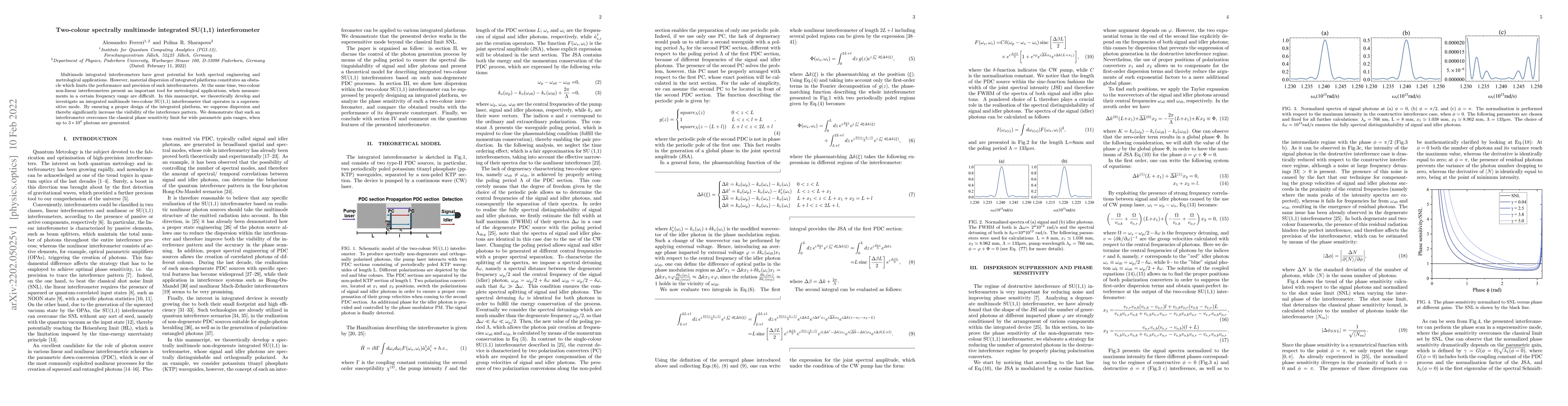Thumbnail for Two-colour spectrally multimode integrated SU(1,1) interferometer