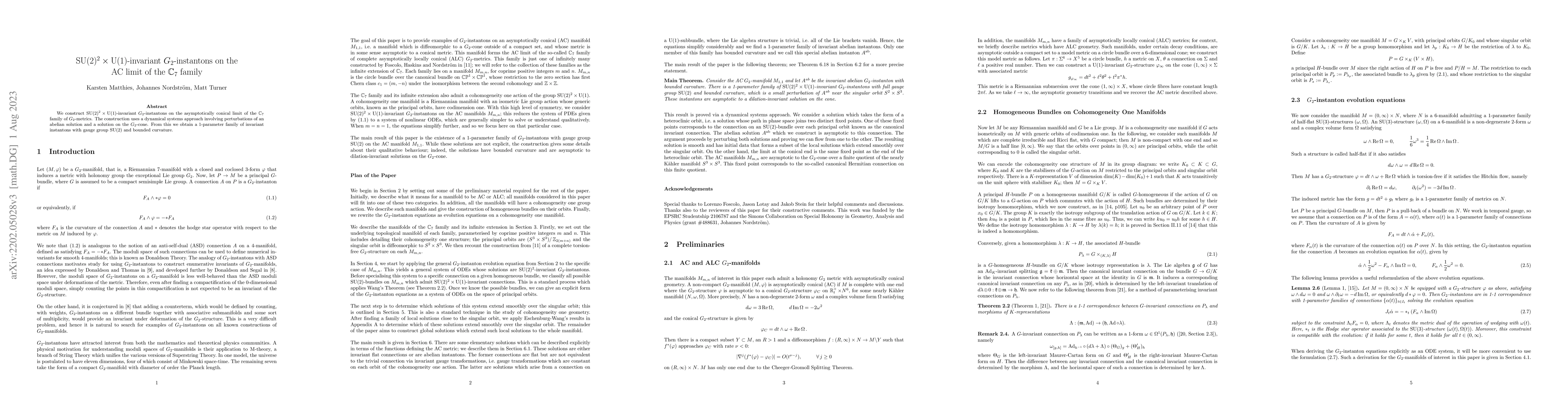 Thumbnail for SU(2)^2xU(1)-invariant G_2-instantons on the AC limit of the C7 family
