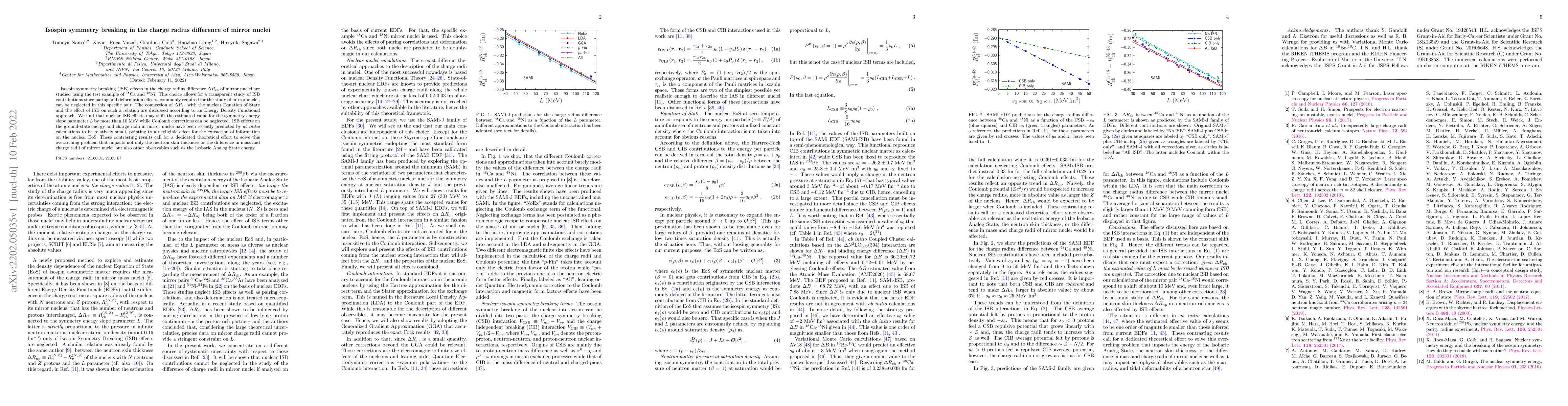 Thumbnail for Isospin symmetry breaking in the charge radius difference of mirror
  nuclei