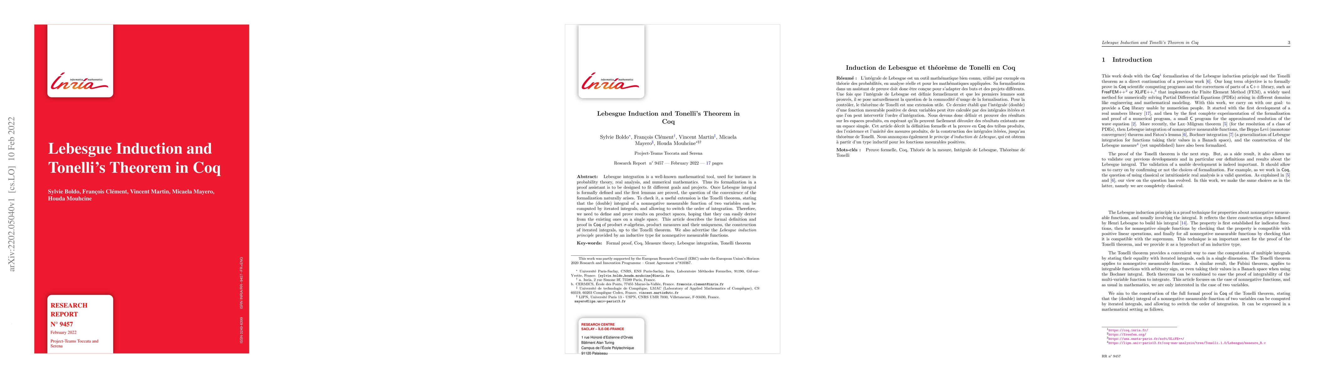 Thumbnail for Lebesgue Induction and Tonelli's Theorem in Coq