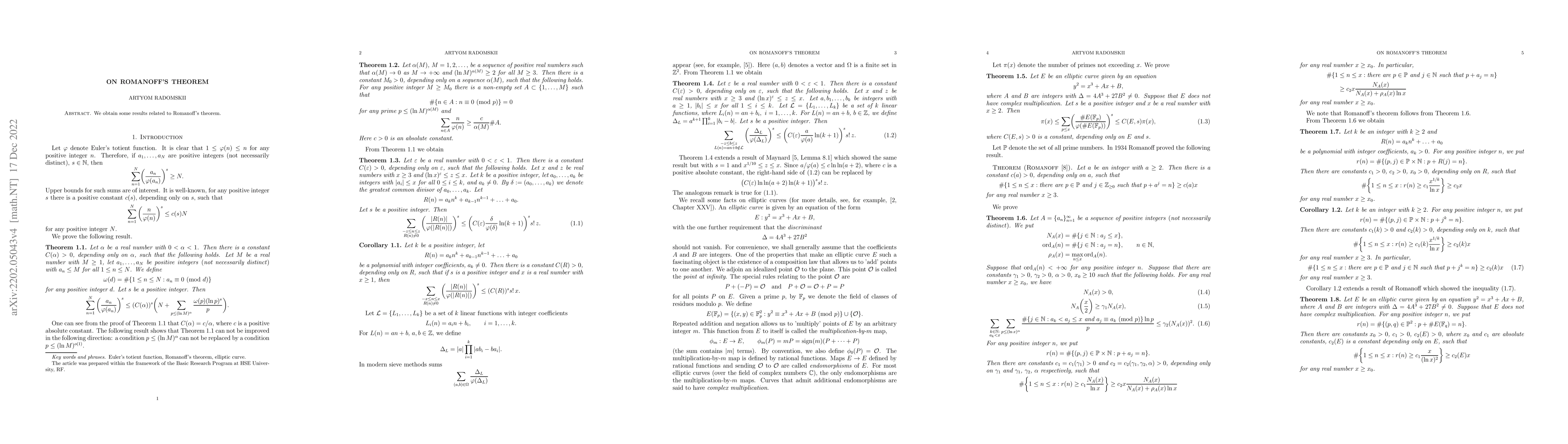 Thumbnail for On Romanoff's theorem