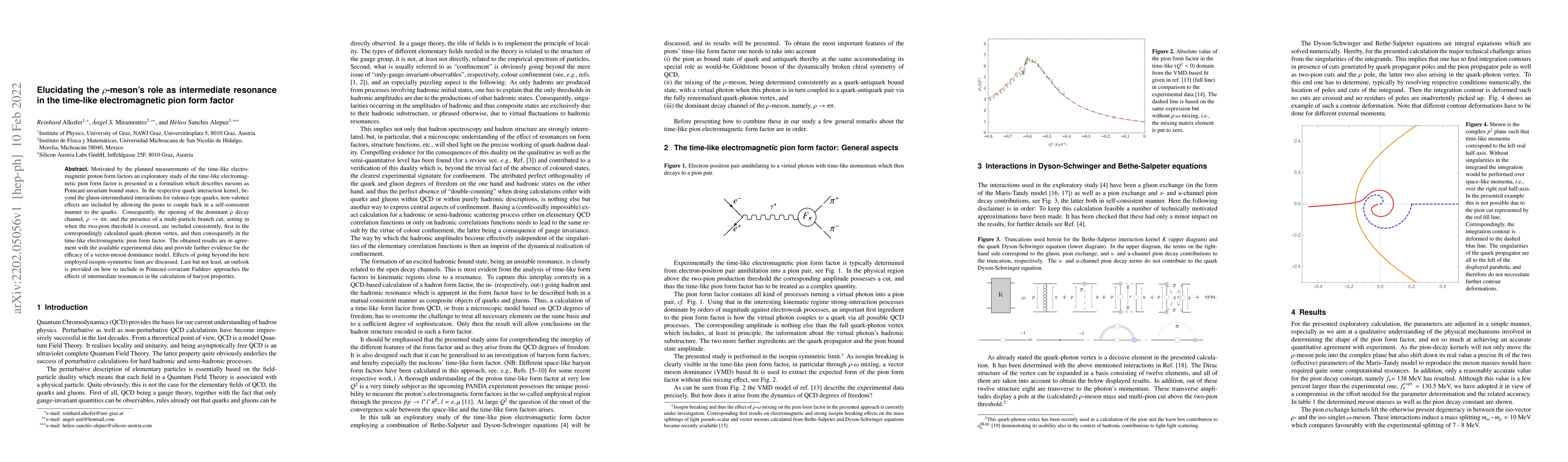 Thumbnail for Elucidating the rho-meson's role as intermediate resonance in the
  time-like electromagnetic pion form factor