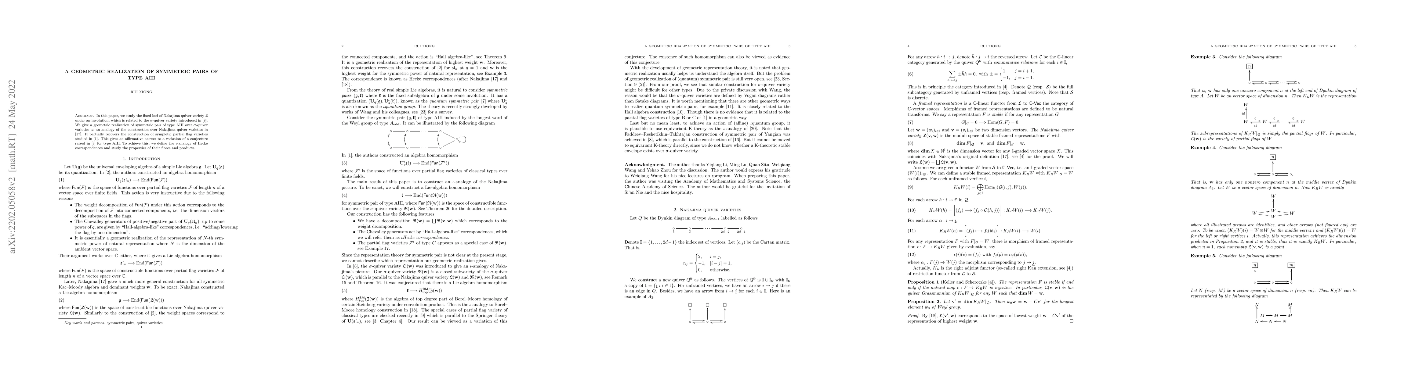 Thumbnail for A Geometric Realization of Symmetric Pairs of Type AIII