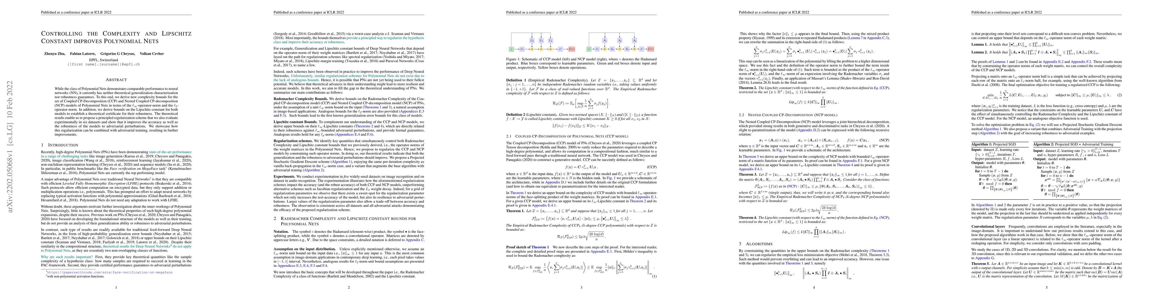 Thumbnail for Controlling the Complexity and Lipschitz Constant improves polynomial
  nets