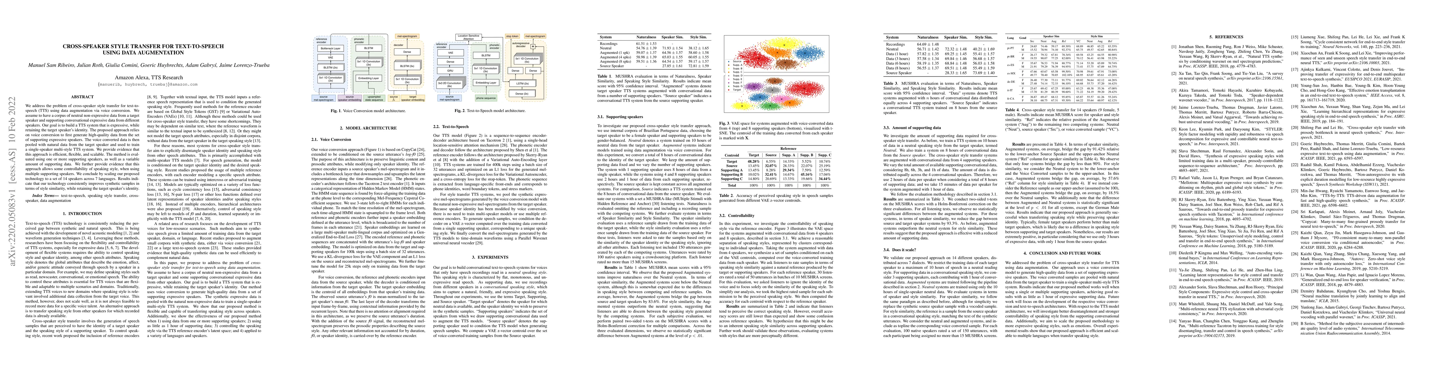 Thumbnail for Cross-speaker style transfer for text-to-speech using data augmentation