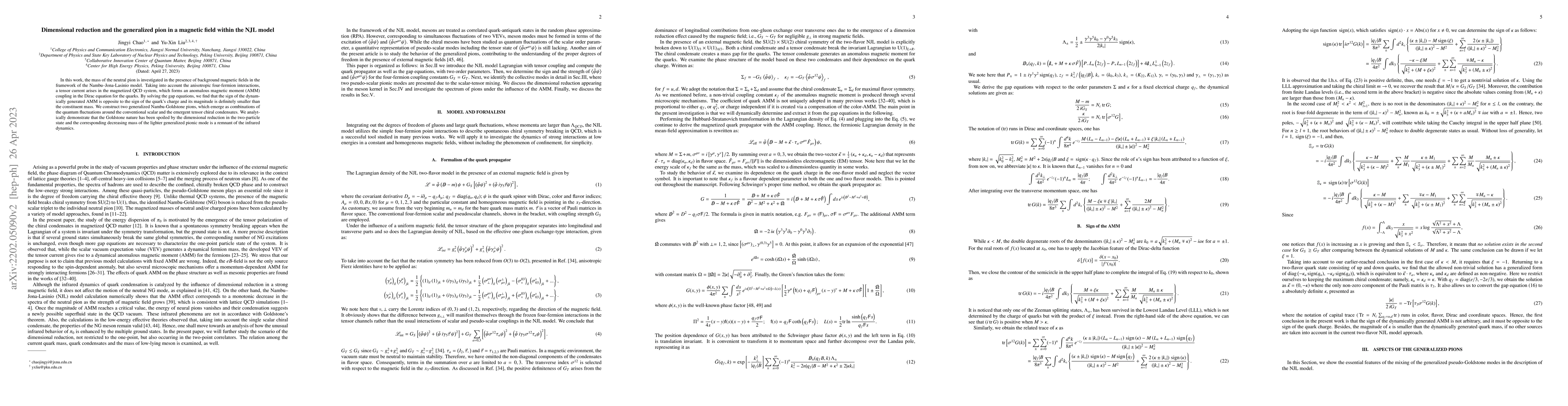 Thumbnail for Dimensional reduction and the generalized pion in a magnetic field
  within the NJL model