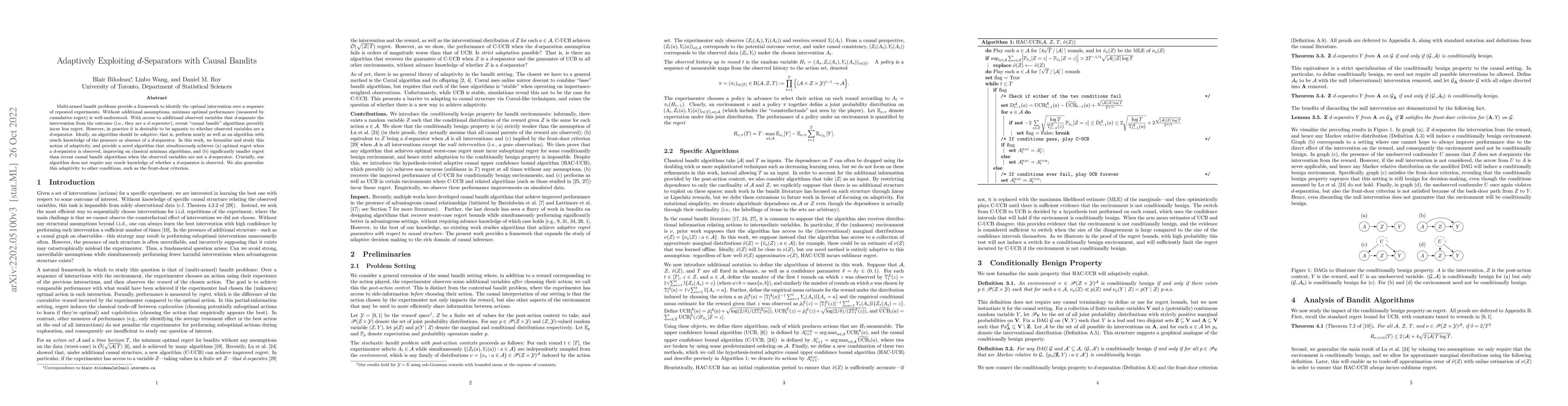 Thumbnail for Adaptively Exploiting d-Separators with Causal Bandits