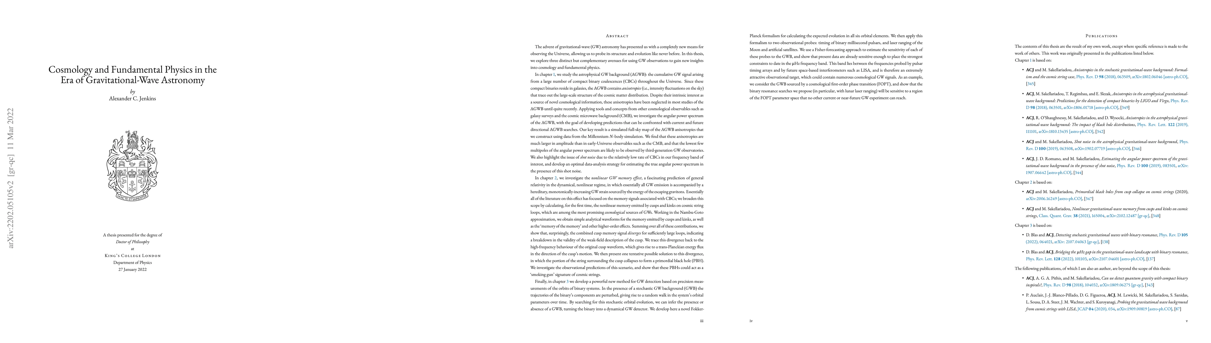 Thumbnail for Cosmology and Fundamental Physics in the Era of Gravitational-Wave
  Astronomy