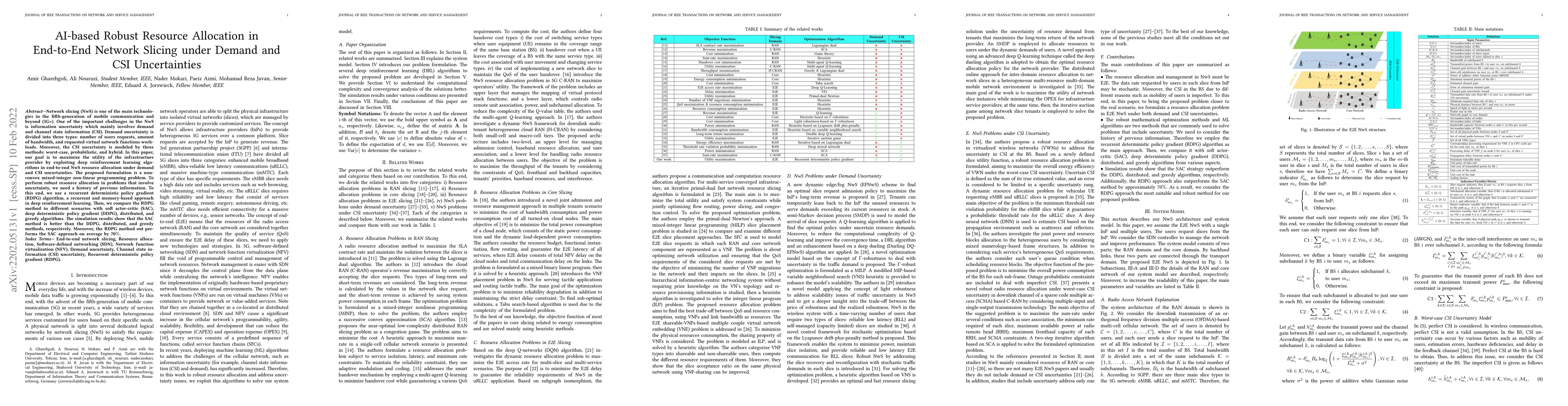 Thumbnail for AI-based Robust Resource Allocation in End-to-End Network Slicing under
  Demand and CSI Uncertainties