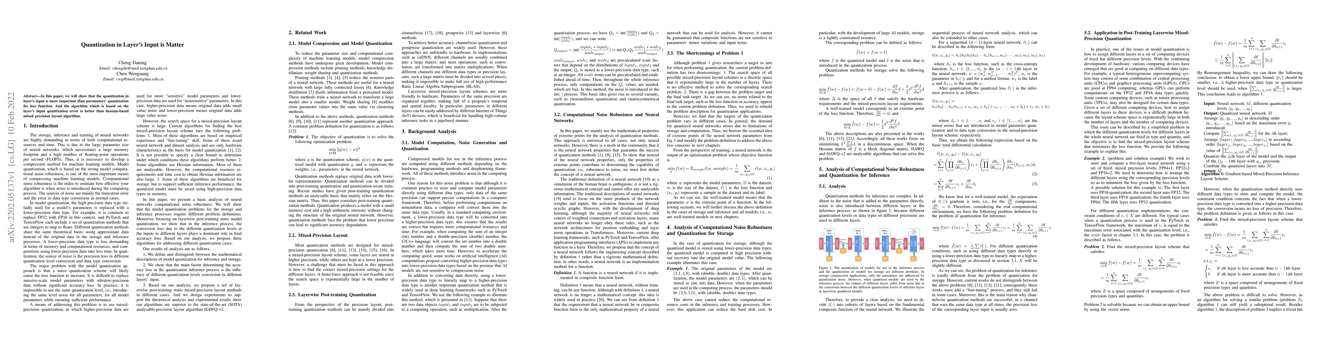 Thumbnail for Quantization in Layer's Input is Matter
