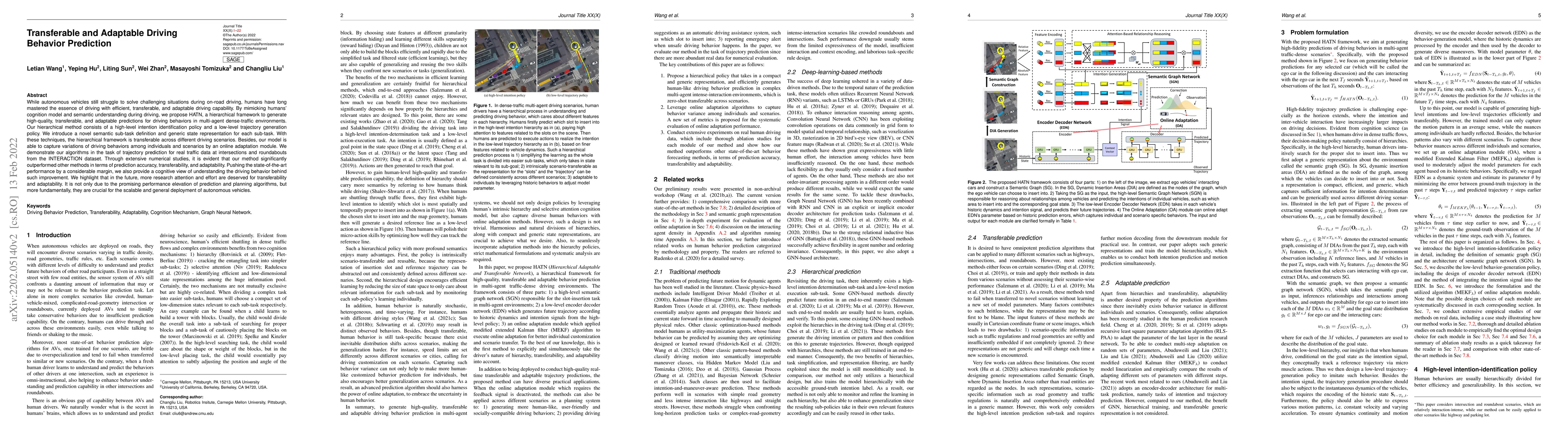 Thumbnail for Transferable and Adaptable Driving Behavior Prediction