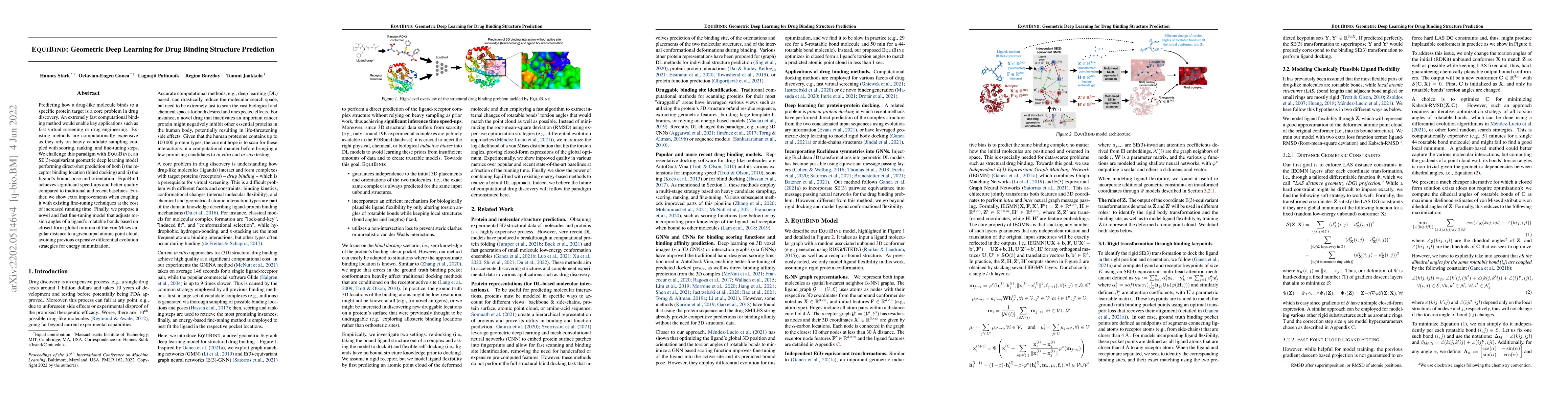 Thumbnail for EquiBind: Geometric Deep Learning for Drug Binding Structure Prediction