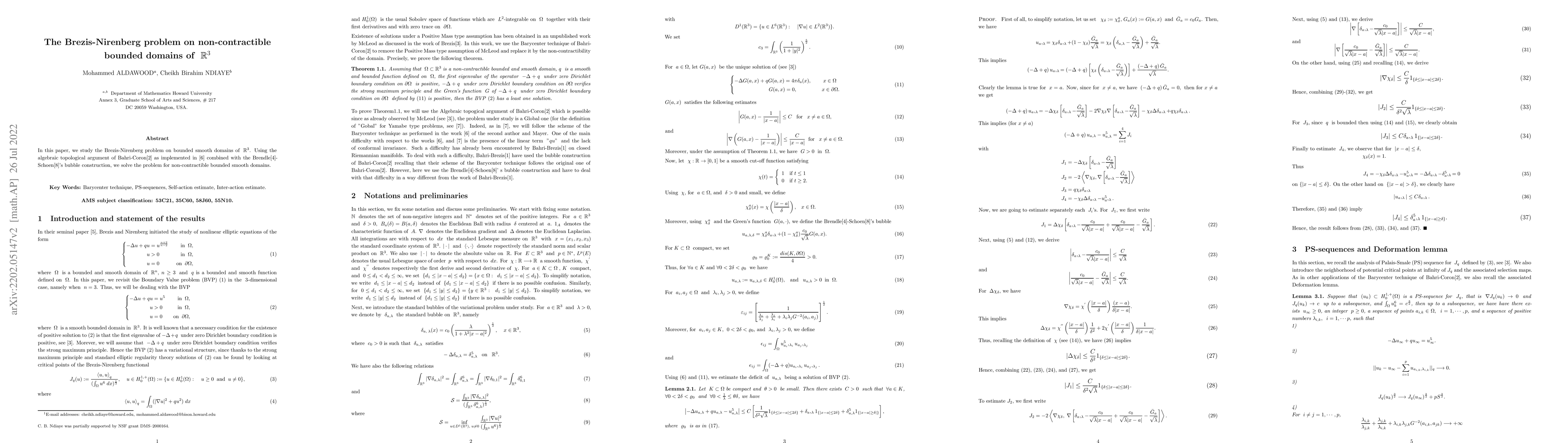 Thumbnail for The Brezis-Nirenberg problem on non-contractible bounded domains of R^3