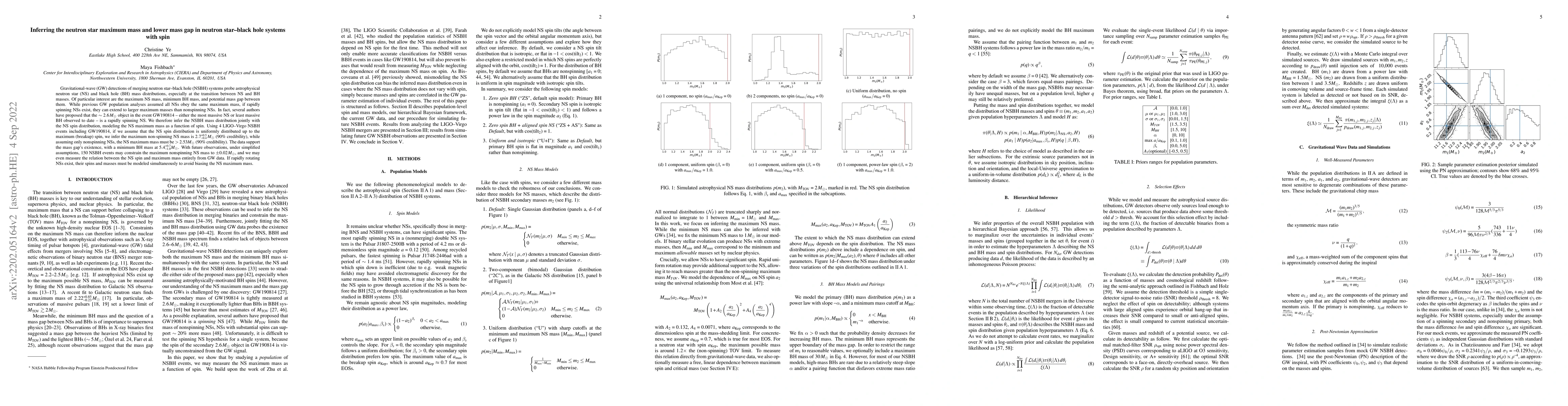 Thumbnail for Inferring the neutron star maximum mass and lower mass gap in neutron
  star-black hole systems with spin
