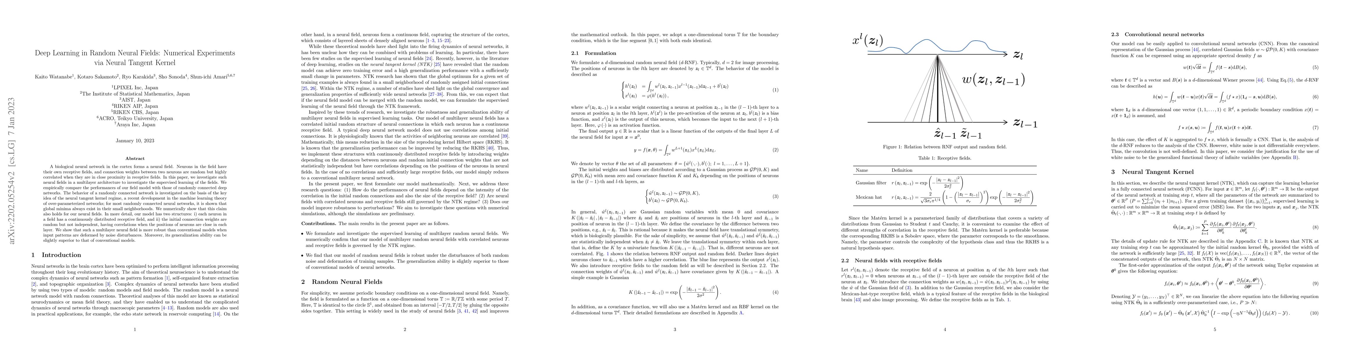 Thumbnail for Deep Learning in Random Neural Fields: Numerical Experiments via Neural
  Tangent Kernel
