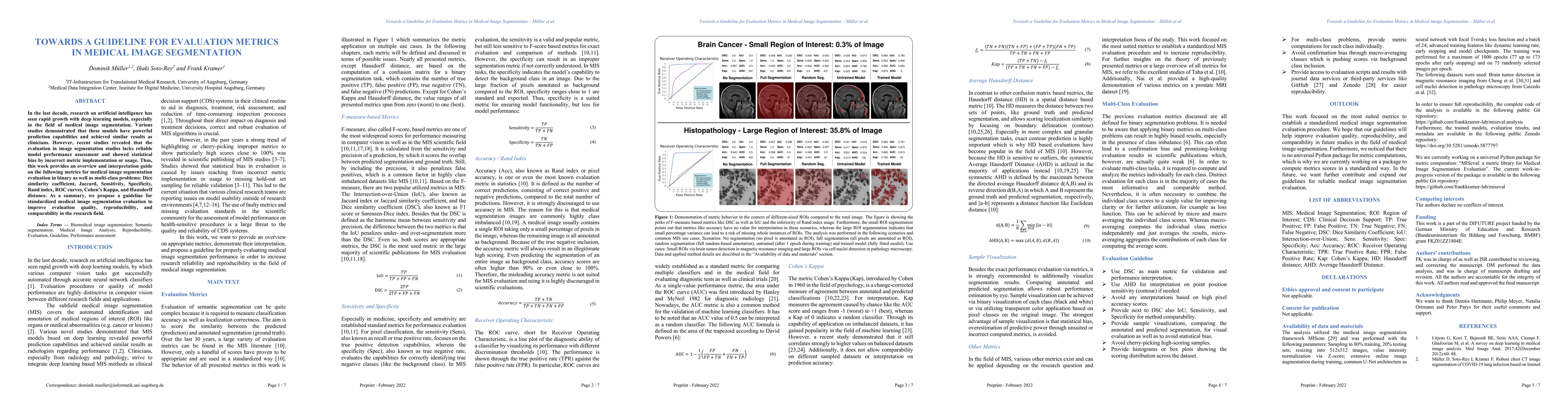 Thumbnail for Towards a Guideline for Evaluation Metrics in Medical Image Segmentation