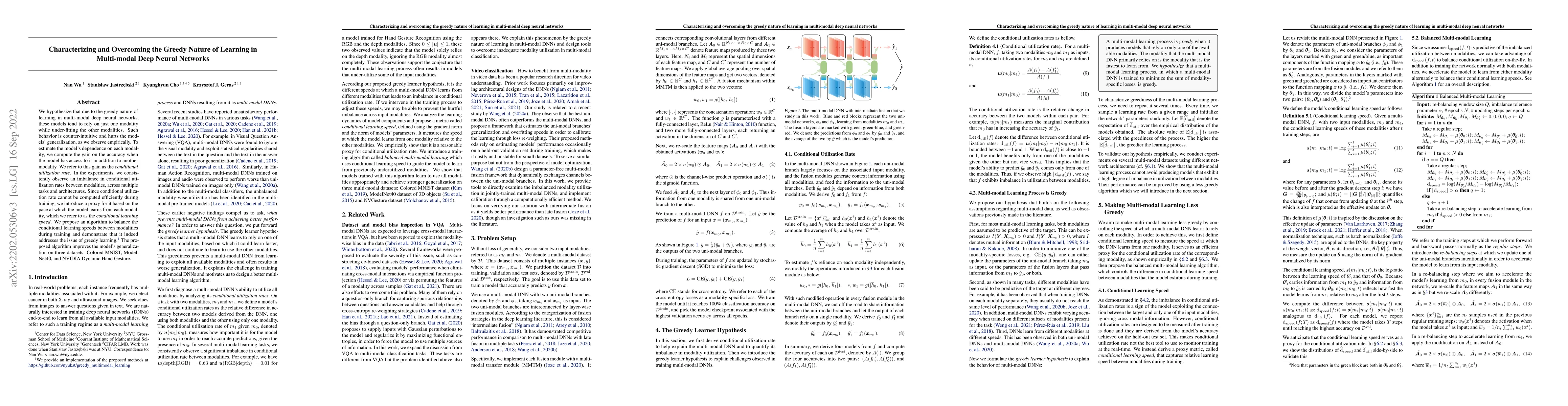 Thumbnail for Characterizing and overcoming the greedy nature of learning in
  multi-modal deep neural networks