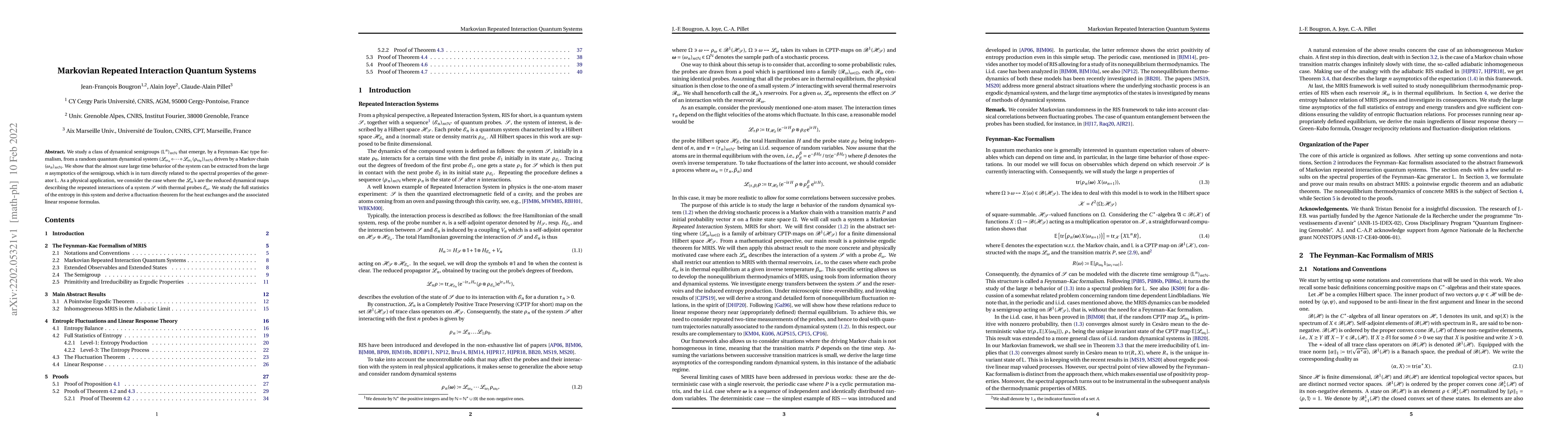 Thumbnail for Markovian Repeated Interaction Quantum Systems