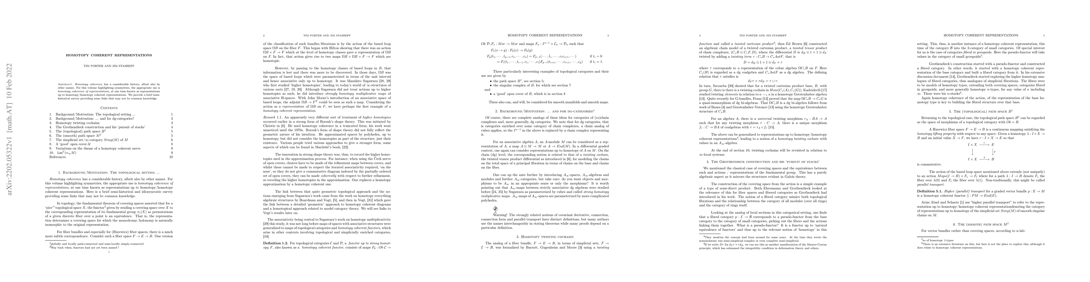 Thumbnail for Homotopy coherent representations
