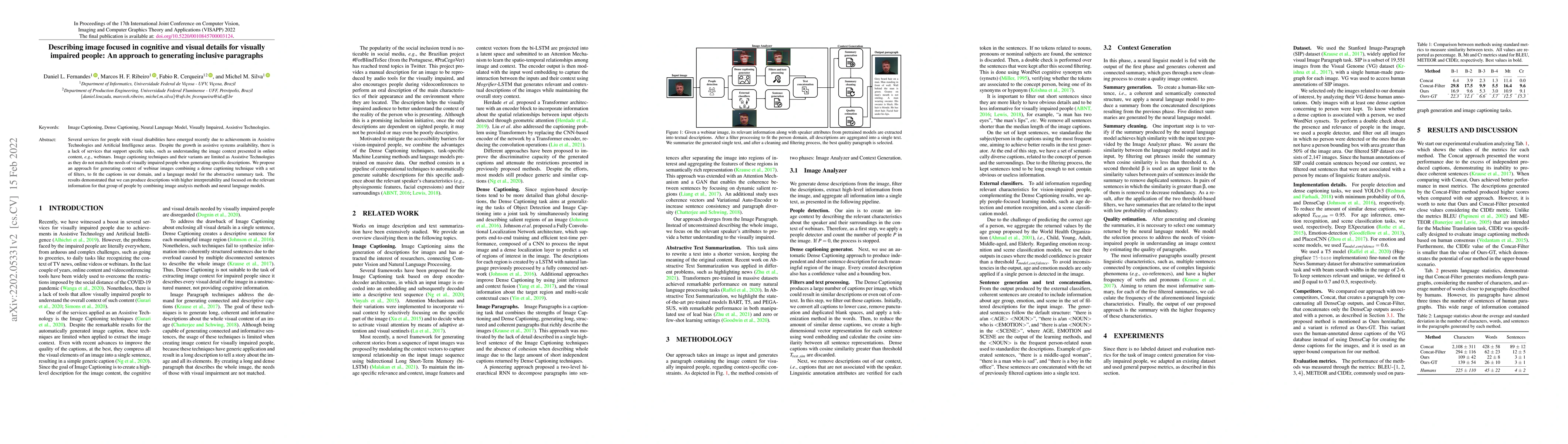 Thumbnail for Describing image focused in cognitive and visual details for visually
  impaired people: An approach to generating inclusive paragraphs