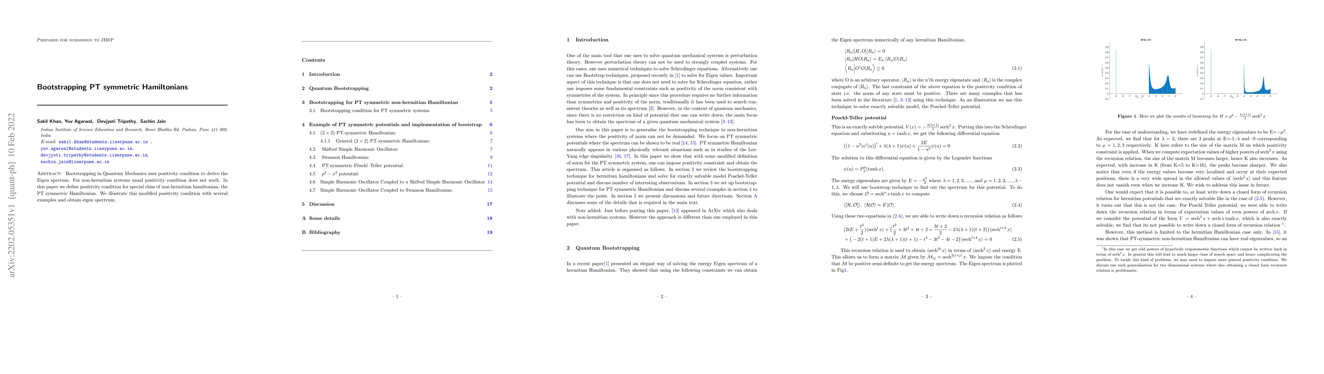 Thumbnail for Bootstrapping PT symmetric Hamiltonians