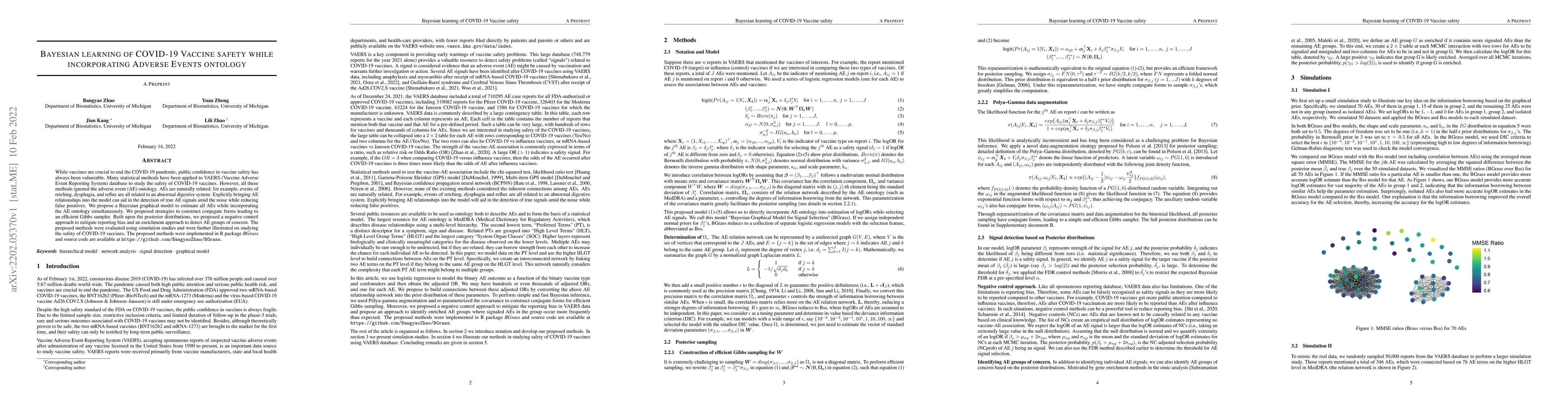 Thumbnail for Bayesian learning of COVID-19 Vaccine safety while incorporating Adverse
  Events ontology