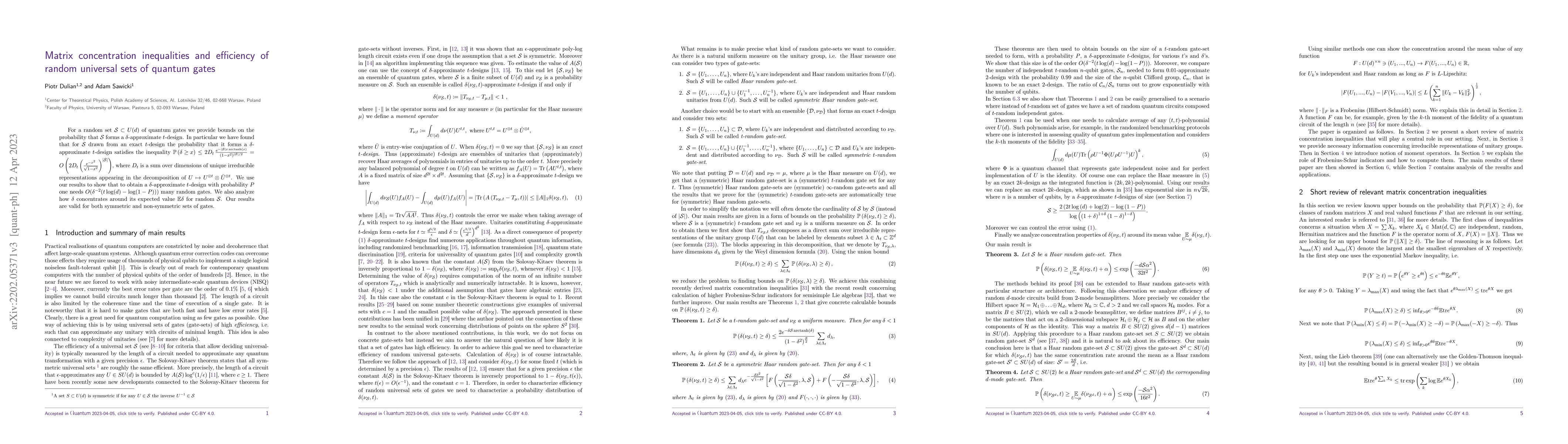 Thumbnail for Matrix concentration inequalities and efficiency of random universal
  sets of quantum gates