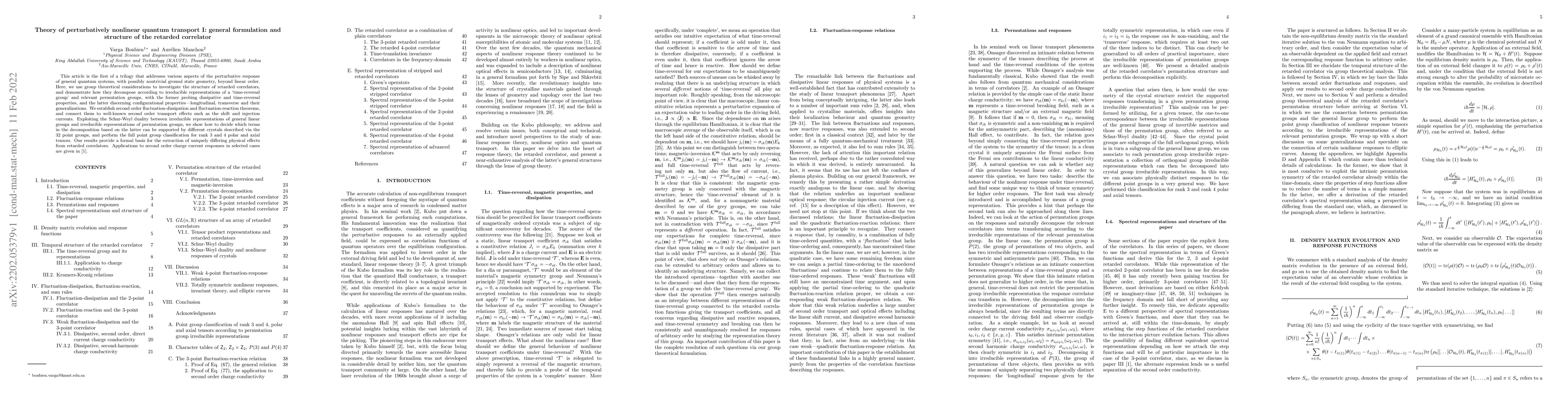 Thumbnail for Theory of perturbatively nonlinear quantum transport I: general
  formulation and structure of the retarded correlator