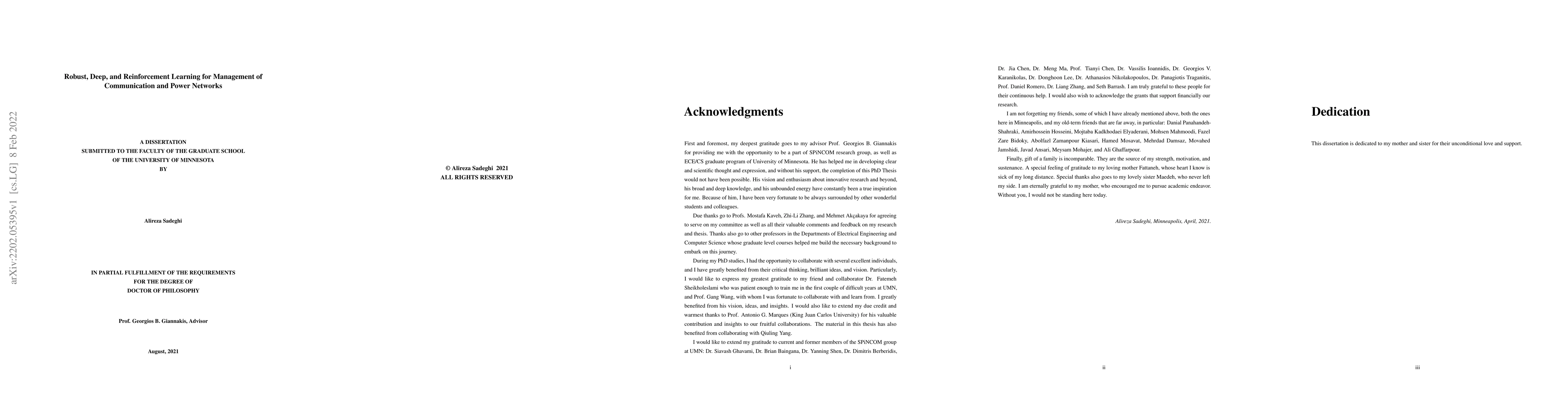 Thumbnail for Robust, Deep, and Reinforcement Learning for Management of Communication
  and Power Networks