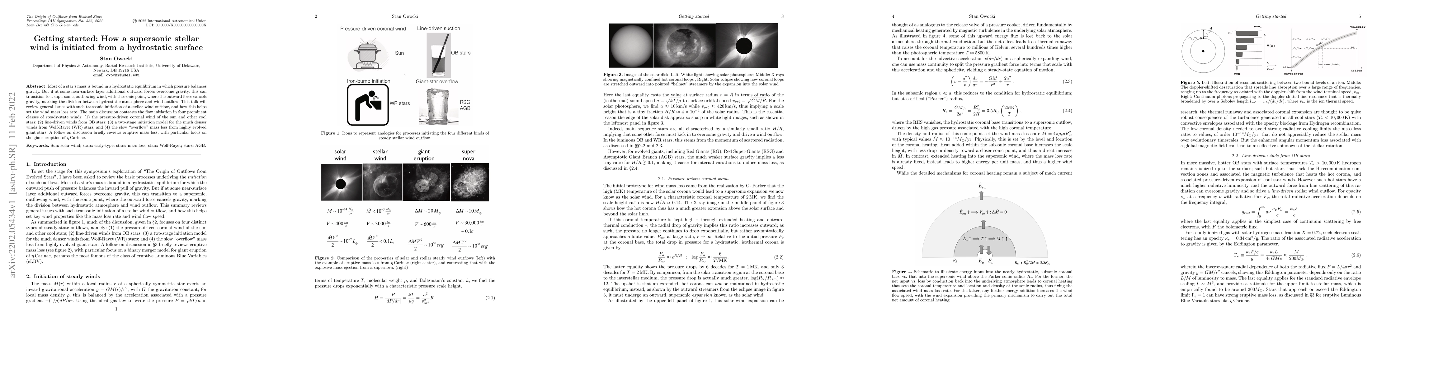 Thumbnail for Getting started: How a supersonic stellar wind is initiated from a
  hydrostatic surface