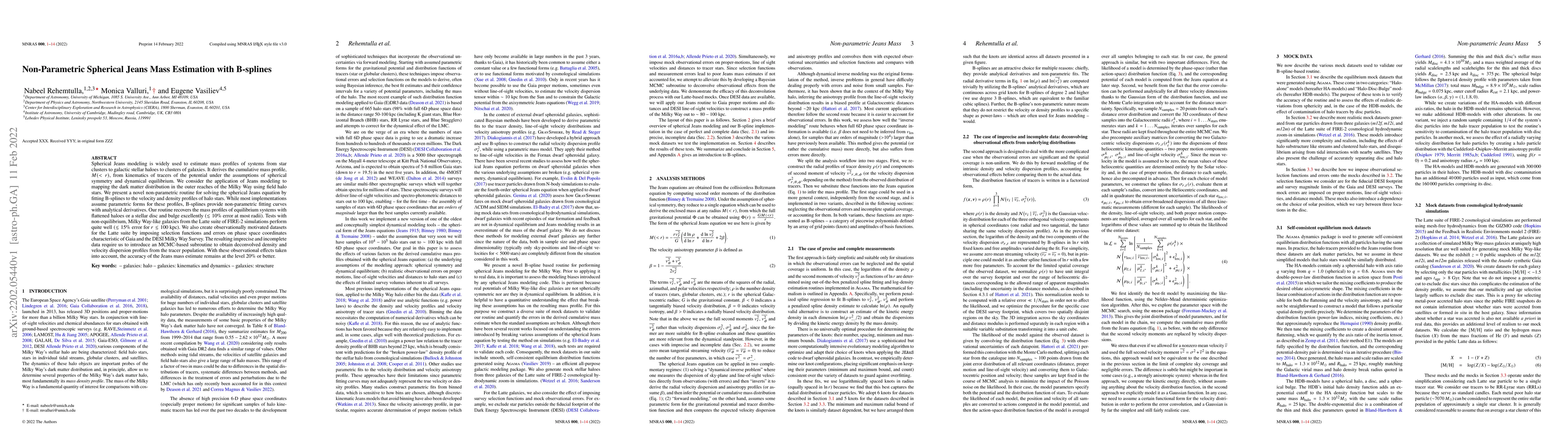 Thumbnail for Non-Parametric Spherical Jeans Mass Estimation with B-splines