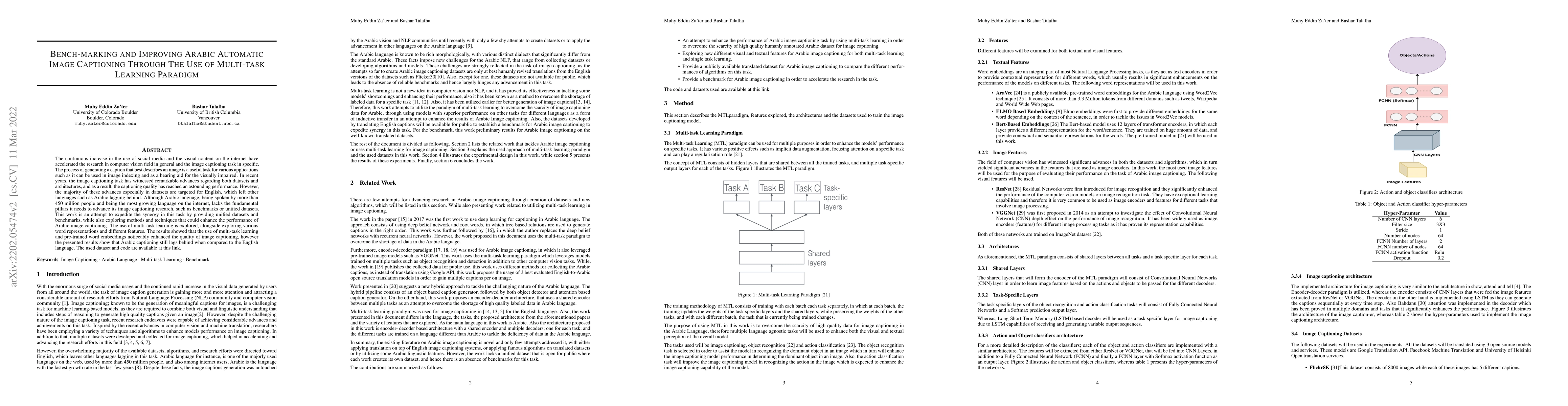 Thumbnail for Bench-Marking And Improving Arabic Automatic Image Captioning Through
  The Use Of Multi-Task Learning Paradigm
