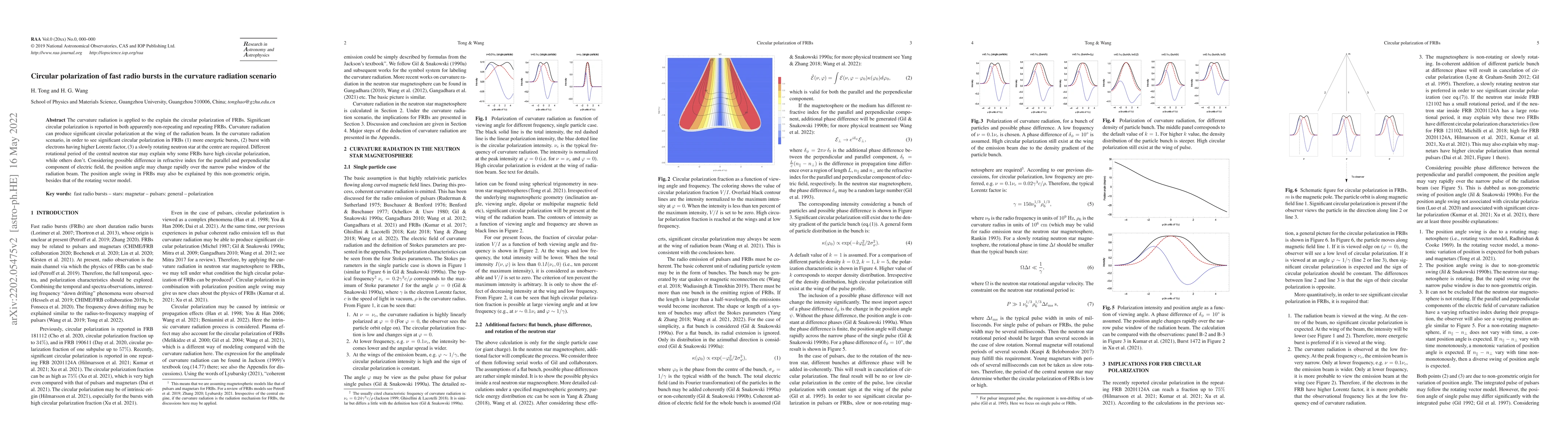 Thumbnail for Circular polarization of fast radio bursts in the curvature radiation
  scenario