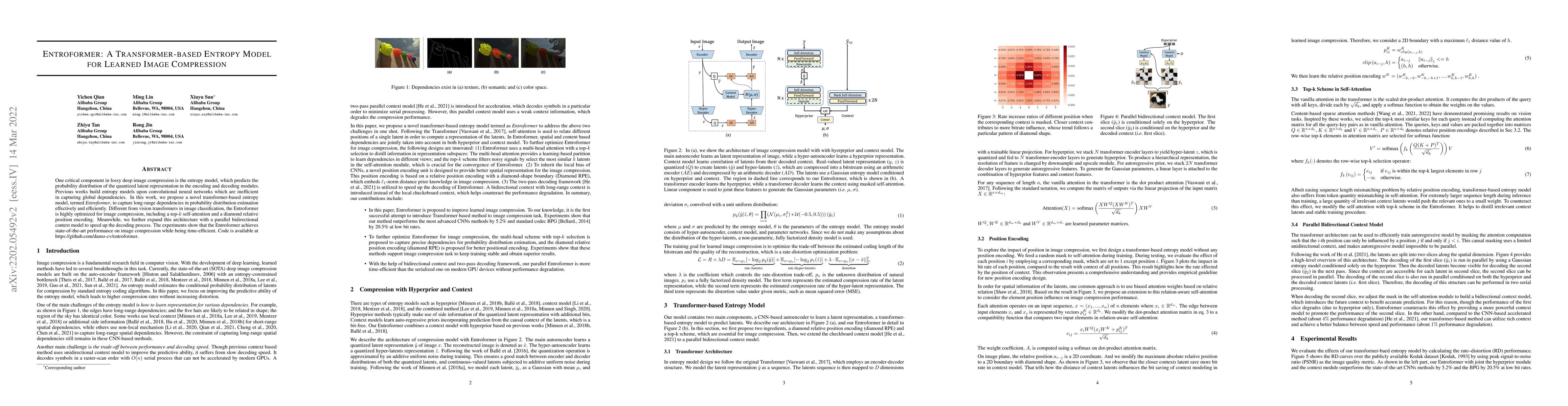 Thumbnail for Entroformer: A Transformer-based Entropy Model for Learned Image
  Compression