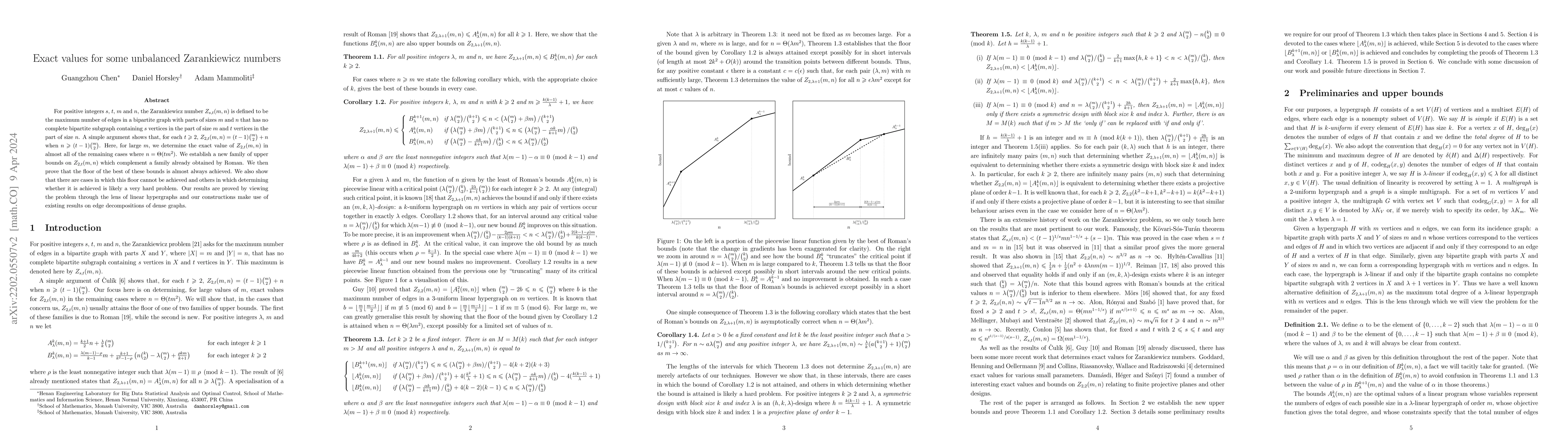 Thumbnail for Exact values for unbalanced Zarankiewicz numbers