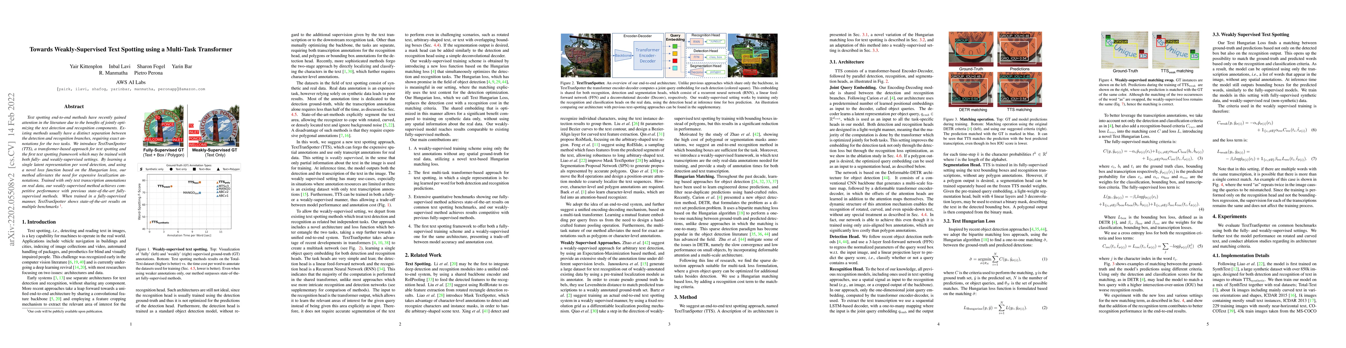 Thumbnail for Towards Weakly-Supervised Text Spotting using a Multi-Task Transformer