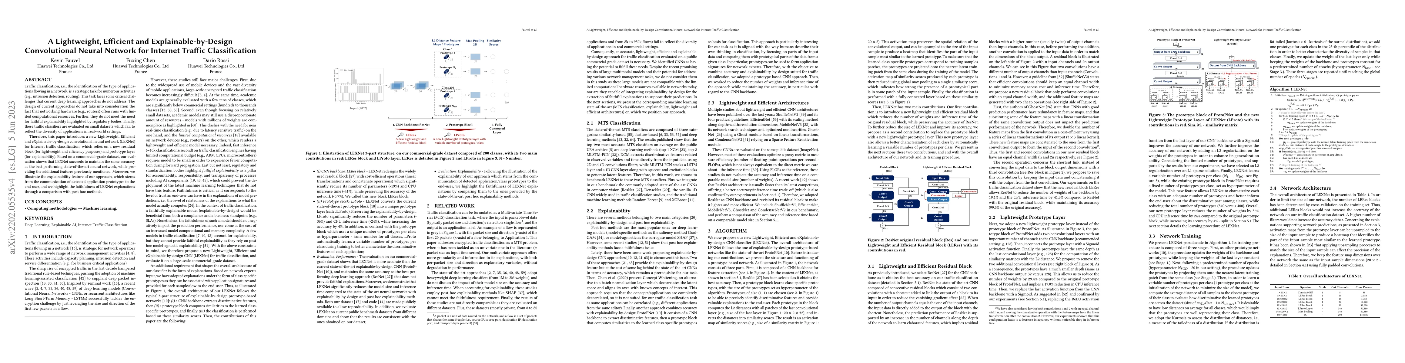 Thumbnail for A Lightweight, Efficient and Explainable-by-Design Convolutional Neural
  Network for Internet Traffic Classification