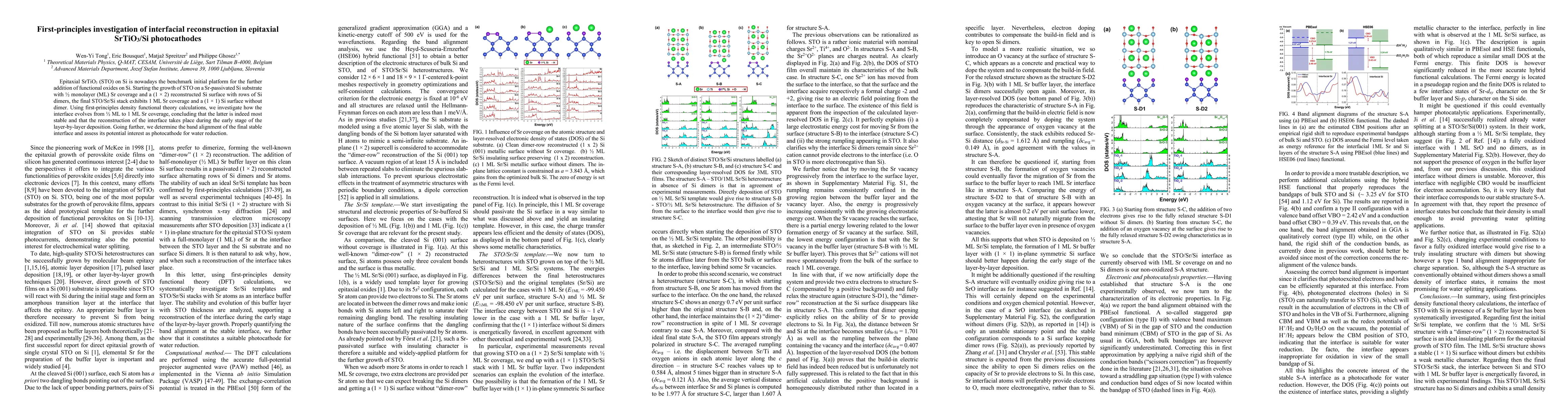 Thumbnail for First-principles investigation of interfacial reconstruction in
  epitaxial SrTiO$_3$/Si photocathodes