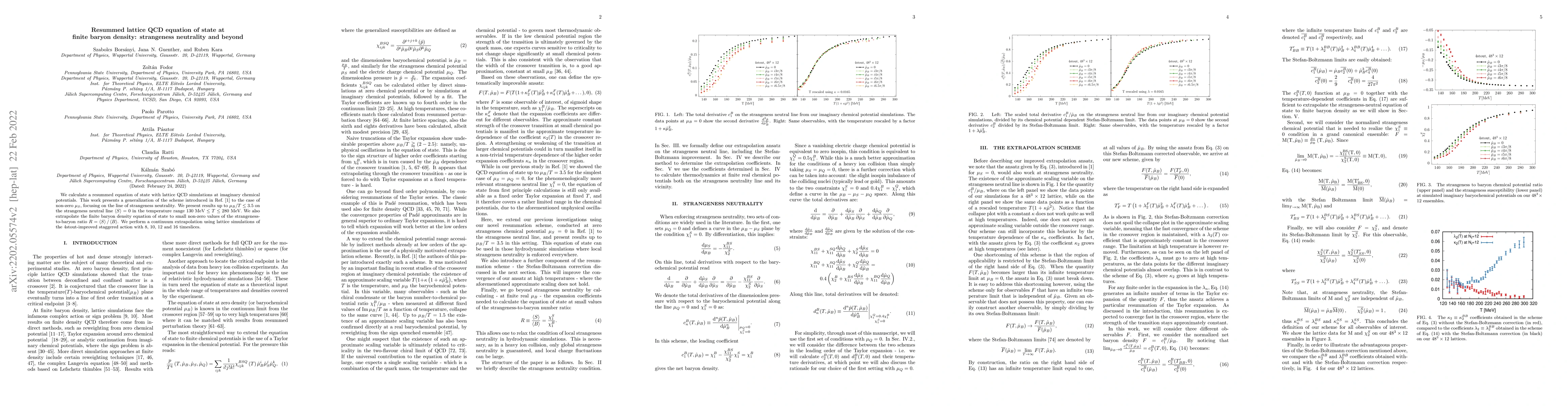 Thumbnail for Resummed lattice QCD equation of state at finite baryon density:
  strangeness neutrality and beyond