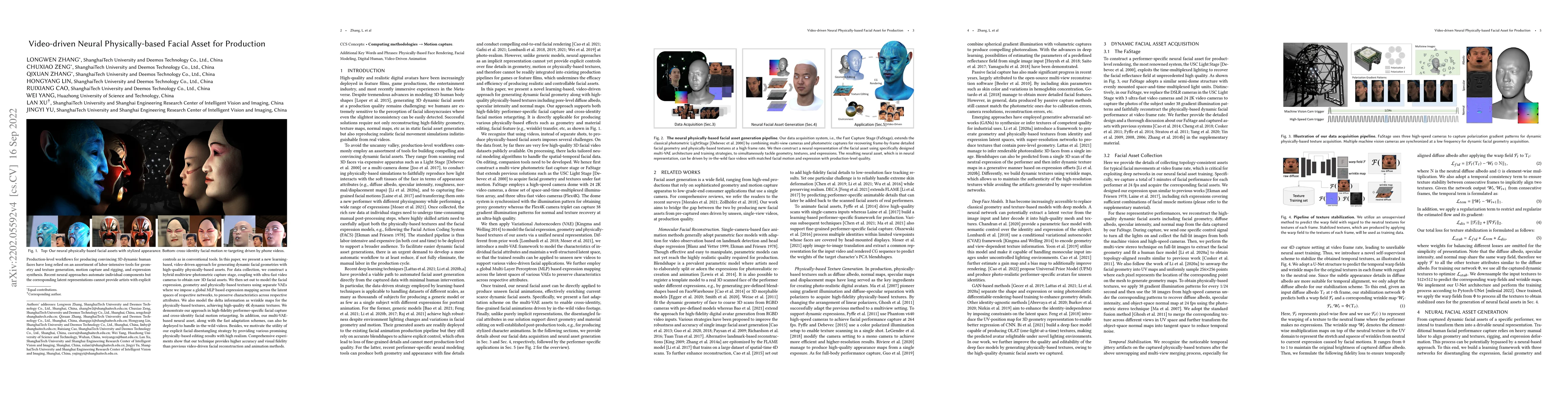 Thumbnail for Video-driven Neural Physically-based Facial Asset for Production