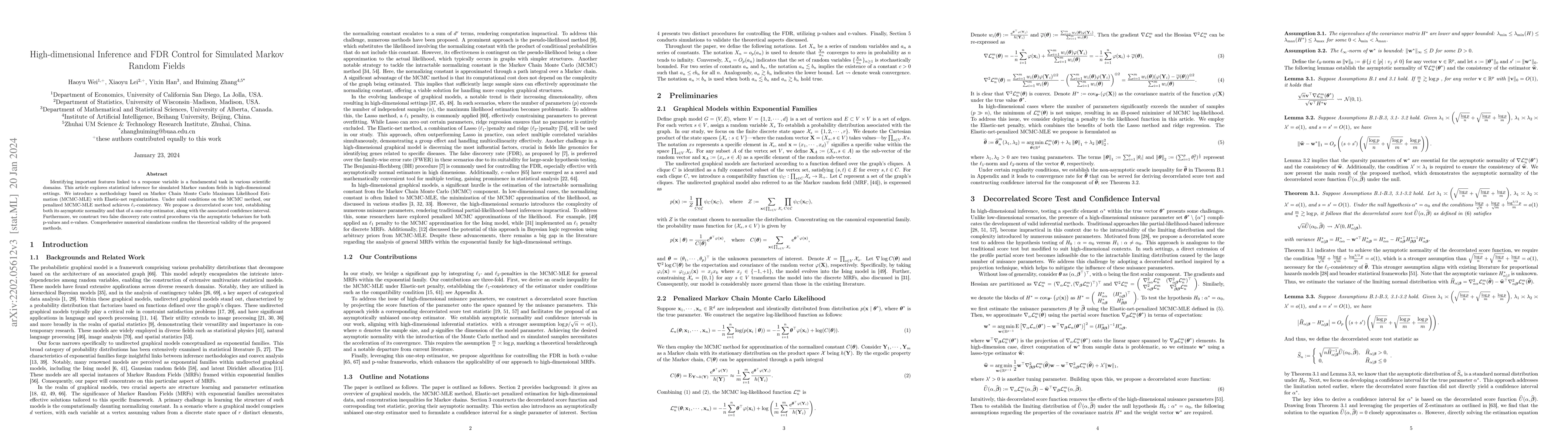 Thumbnail for High-dimensional Inference and FDR Control for Simulated Markov Random
  Fields