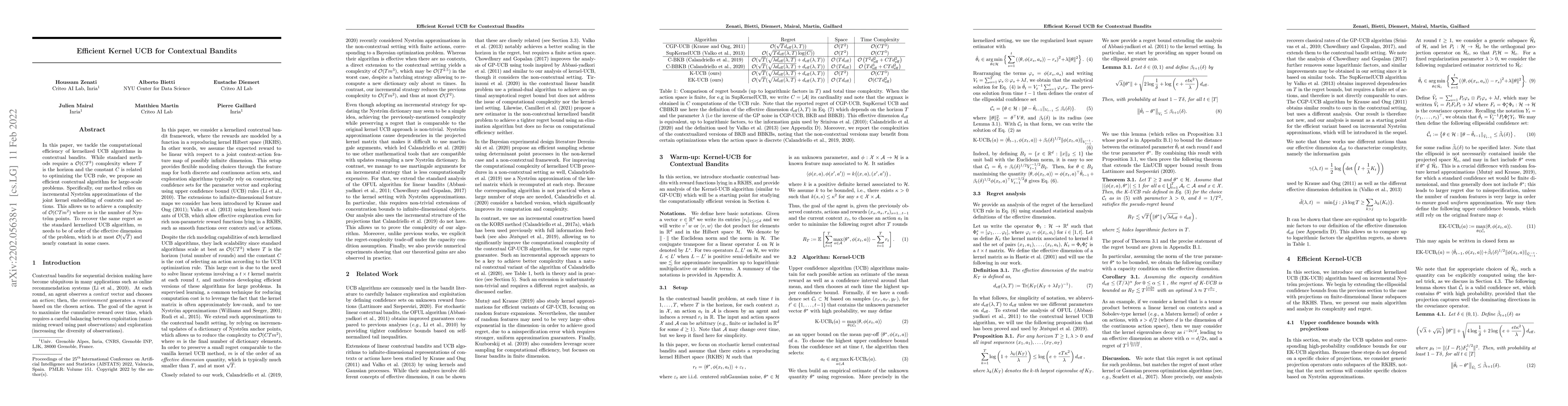 Thumbnail for Efficient Kernel UCB for Contextual Bandits