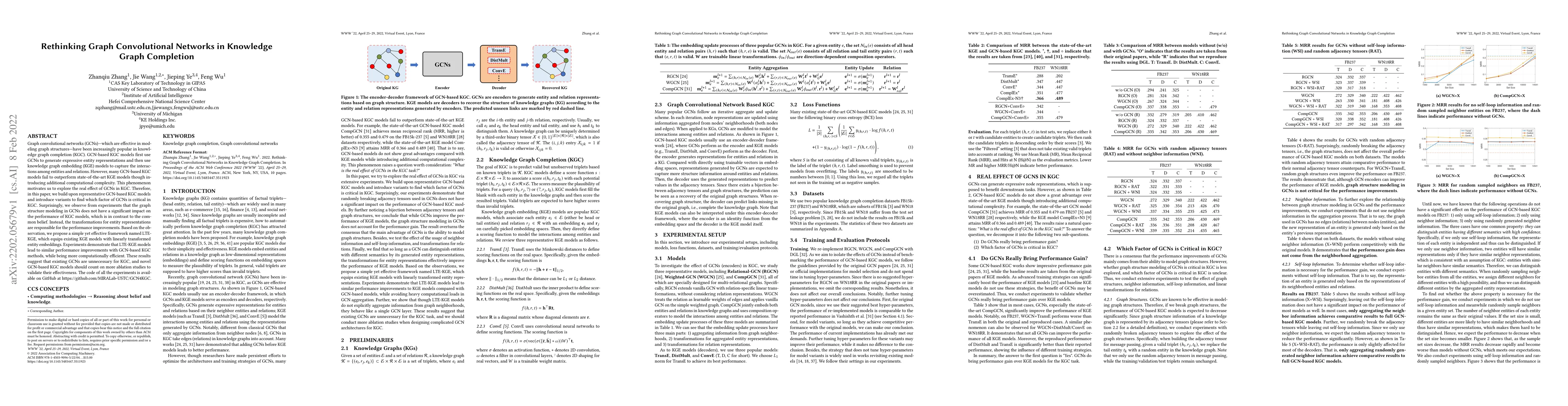 Thumbnail for Rethinking Graph Convolutional Networks in Knowledge Graph Completion