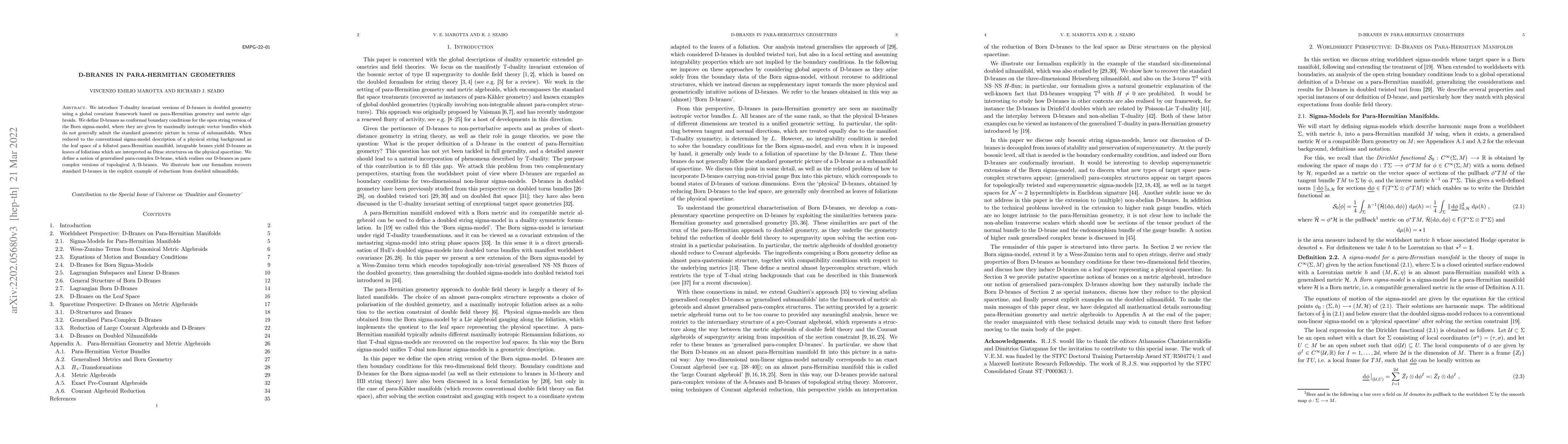 Thumbnail for D-Branes in Para-Hermitian Geometries