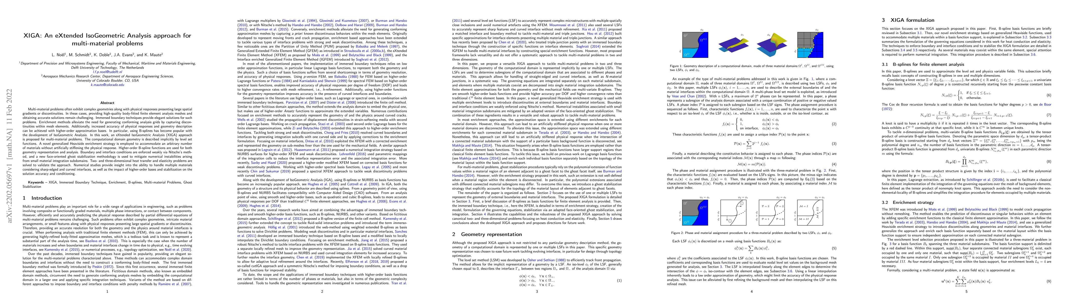 Thumbnail for XIGA: An eXtended IsoGeometric Analysis approach for multi-material
  problems