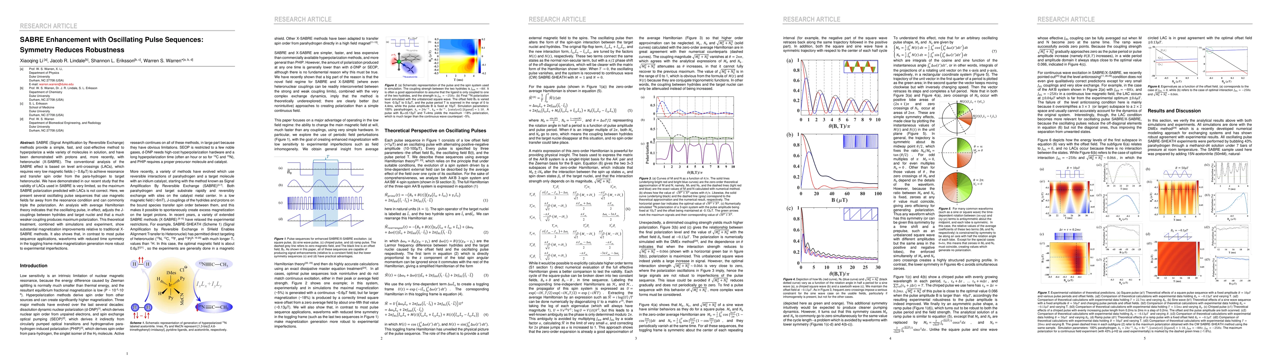 Thumbnail for SABRE Enhancement with Oscillating Pulse Sequences: Symmetry Reduces
  Robustness