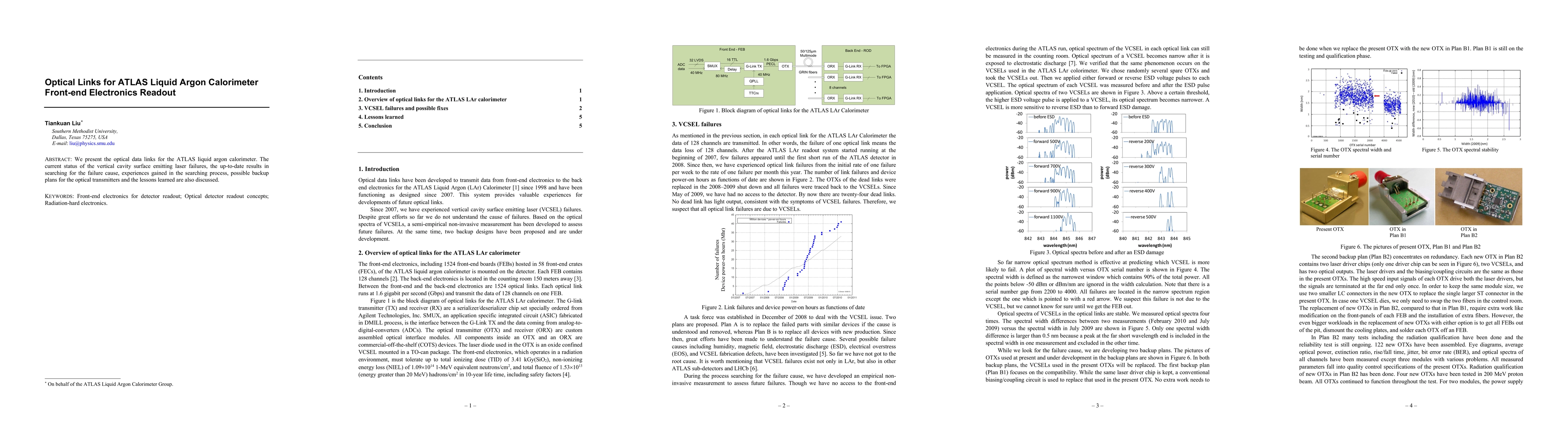 Thumbnail for Optical Links for ATLAS Liquid Argon Calorimeter Front-end Electronics
  Readout