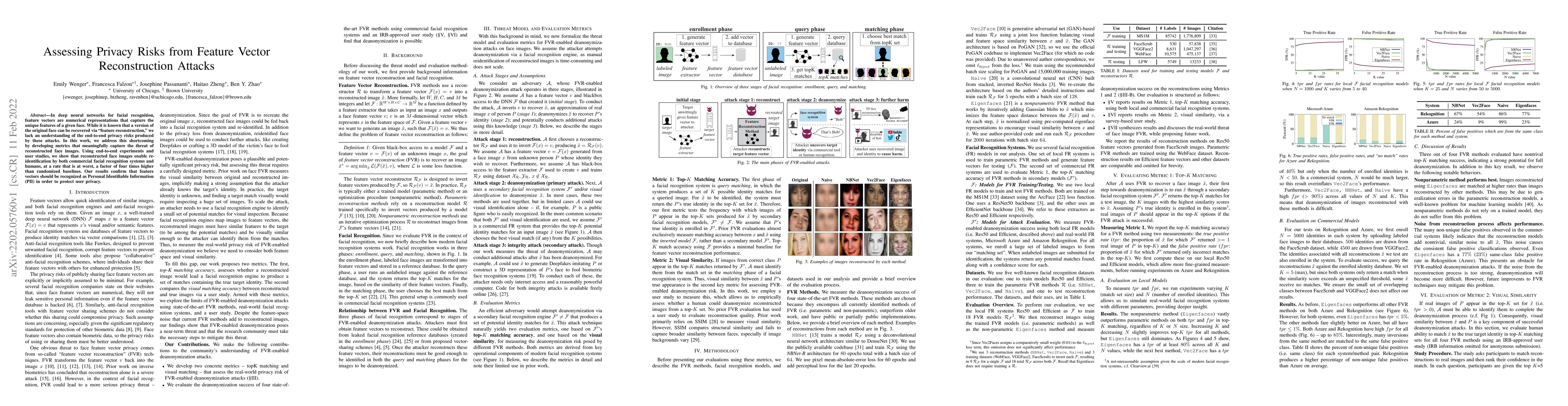Thumbnail for Assessing Privacy Risks from Feature Vector Reconstruction Attacks