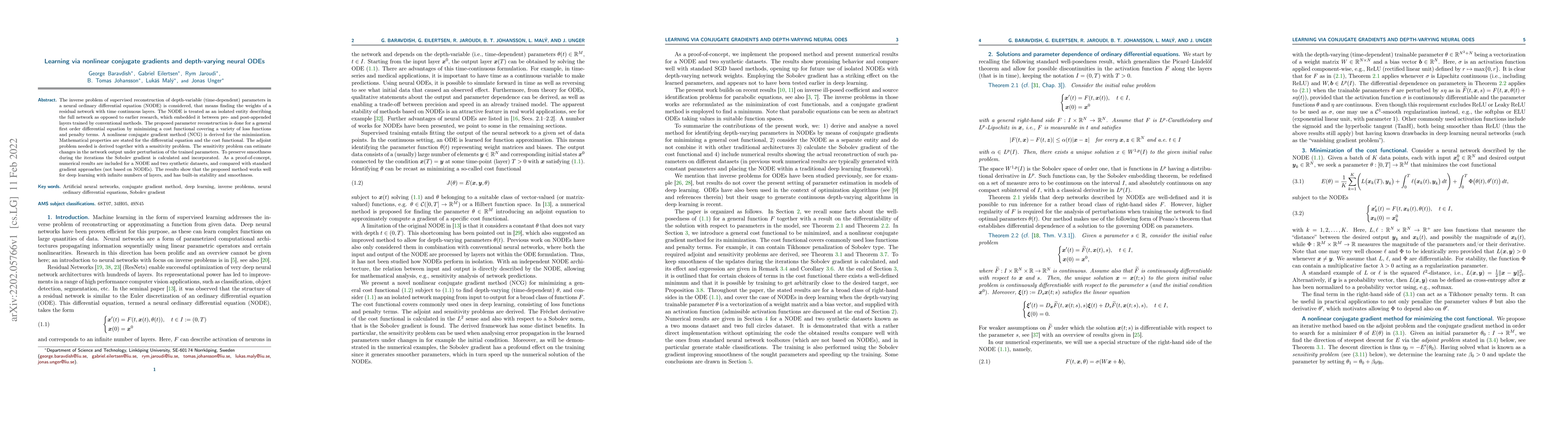 Thumbnail for Learning via nonlinear conjugate gradients and depth-varying neural ODEs